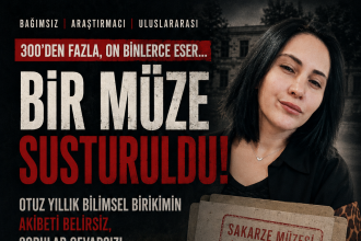 Teona Arabashvili’nin fotoğrafı, mineral örnekleri ve açık alanda görülen müze malzemeleriyle hazırlanan “Bir Müze Susturuldu” başlıklı araştırmacı haber manşeti; otuz yıllık bilimsel koleksiyonun akıbeti, muhafaza sorumluluğu ve resmi kurumların sessizliğine ilişkin soruları gündeme getiriyor.