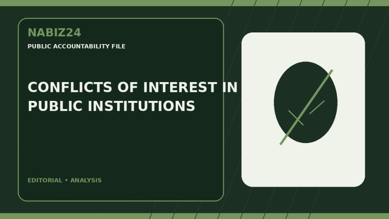Public Accountability File 015: Conflicts of Interest in Public Institutions